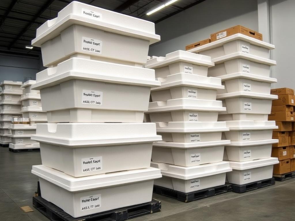 Insulated export cartons ready for shipment